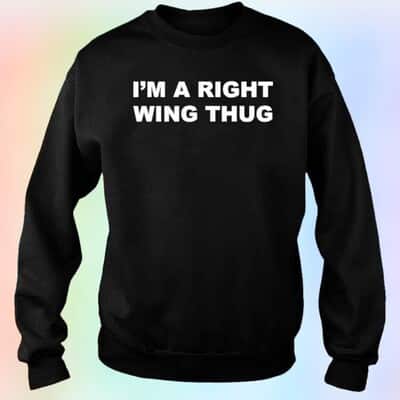 Tommy Robinson Wearing I’m A Right Wing Thug T-Shirt