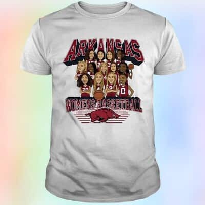 Arkansas Women’s Basketball T-Shirt All Team Cartoon