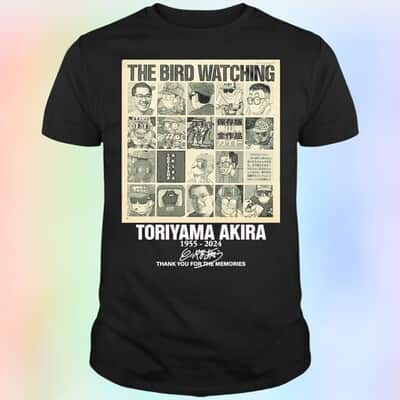 Toriyama Akira T-Shirt The Bird Watching 1955-2024 Signature Thank You For The Memories
