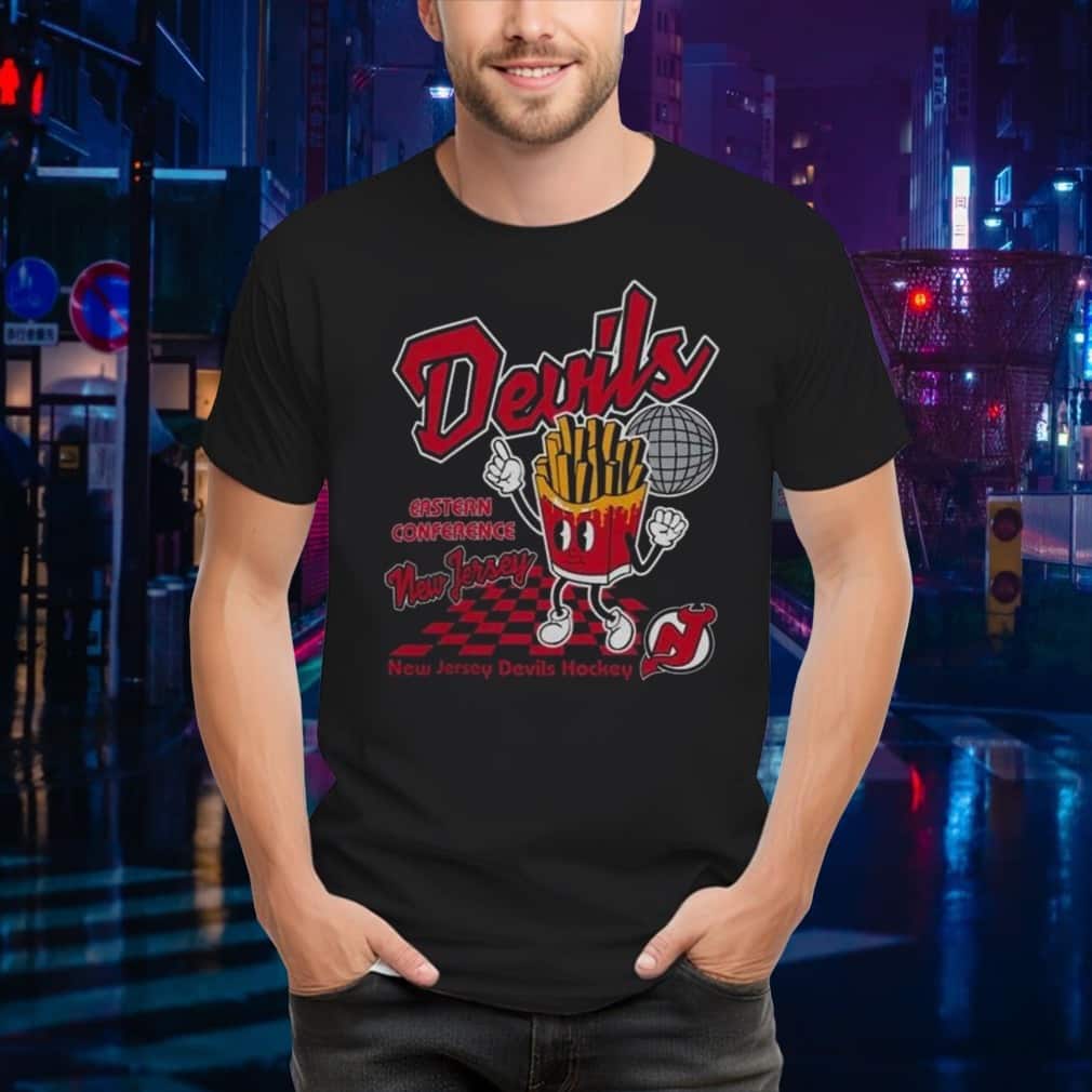 New Jersey Devils Mitchell & Ness Cheese Fries T-Shirt
