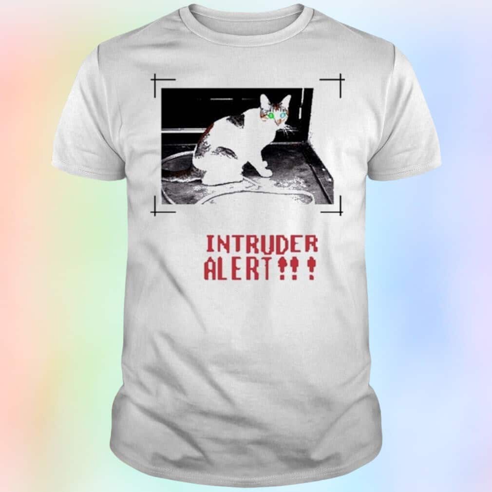 Dogecore Cat T-Shirt Intruder Alert