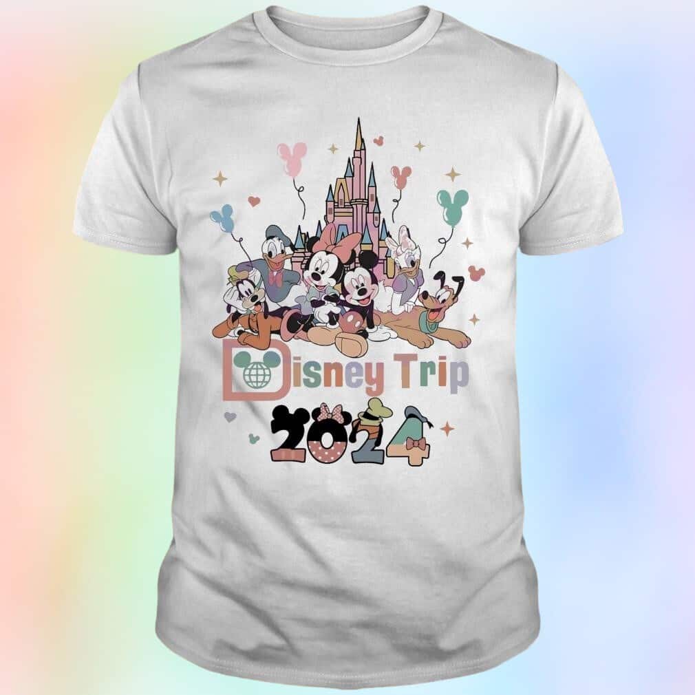 Disney Trip 2024 Mickey Friends Castle T-Shirt