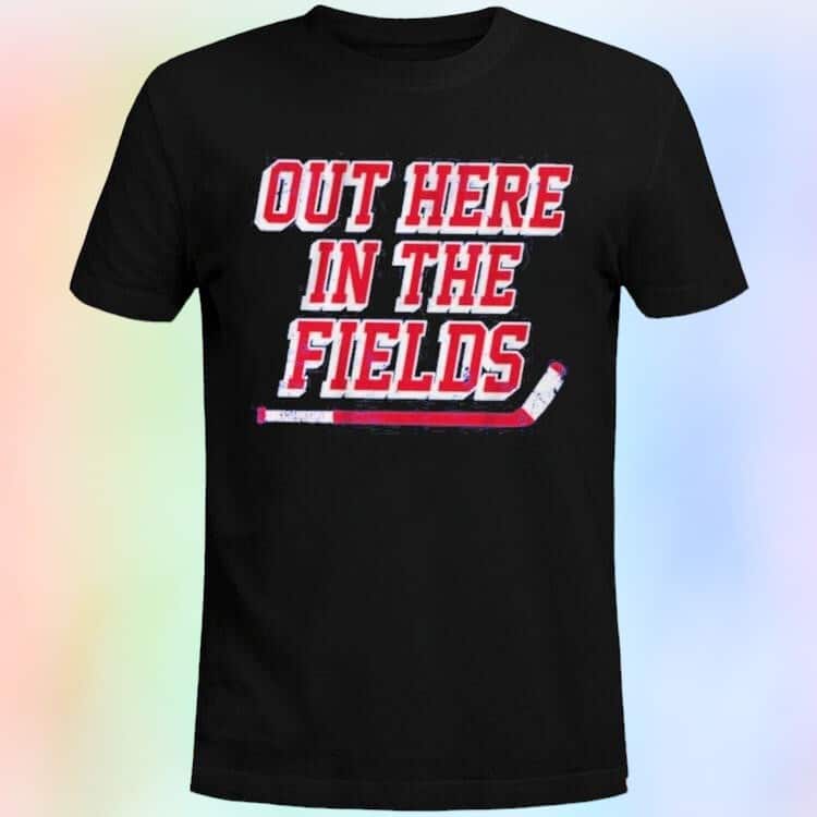 New York Hockey T-Shirt Out Here In The Fields