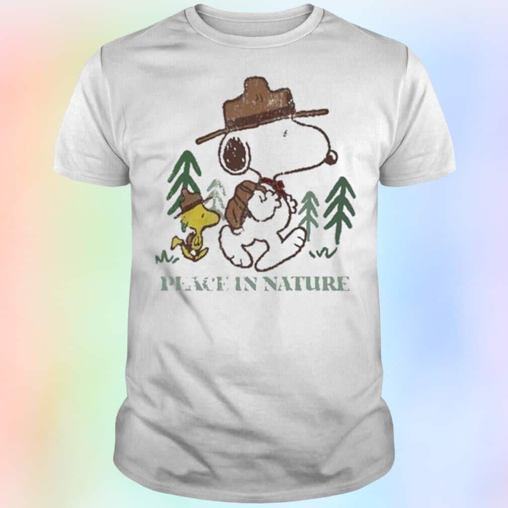 Snoopy And Woodstock Peace In Nature T-Shirt