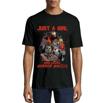Michael Myers Halloween Just a Girl Who Loves Horror Movies T-Shirt