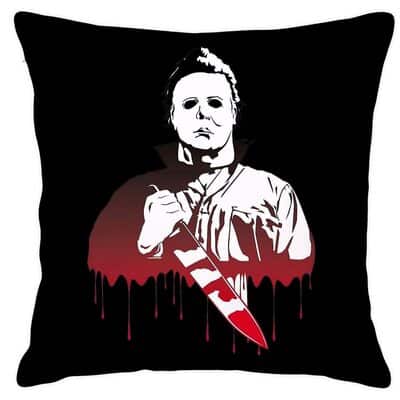 Black Scary Michael Myers Pillow Halloween