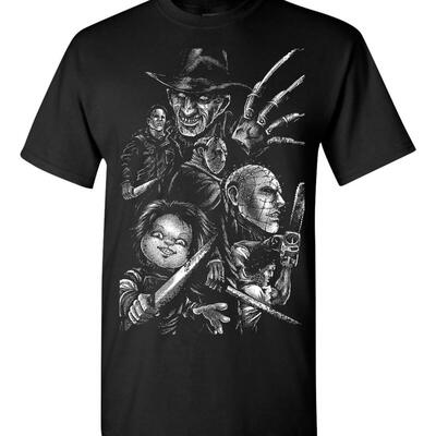 Classic Horror Movie Squad T-Shirt