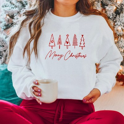 Vintage Merry Christmas Tree Sweatshirt