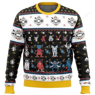 Digimon Sprites Christmas Ugly Sweater