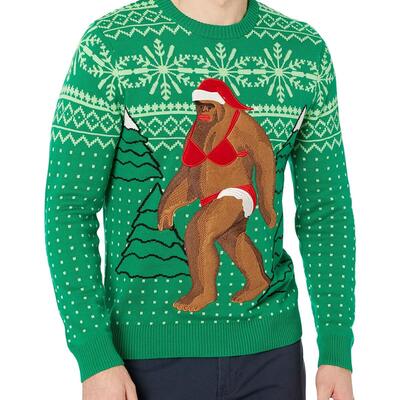 Bigfoot Bikini Sasquatch Ugly Christmas Sweater