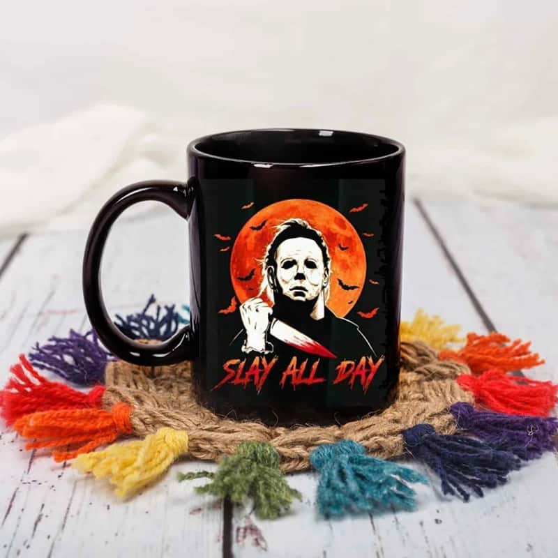 Michael Myers Slay All Day Halloween Mug