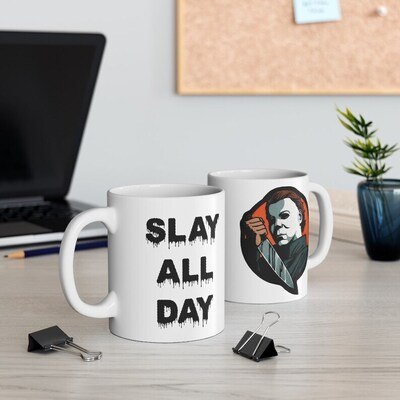 Michael Myers Slay All Day Mug
