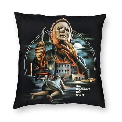The Night Isn't Over Michael Myers Pillow