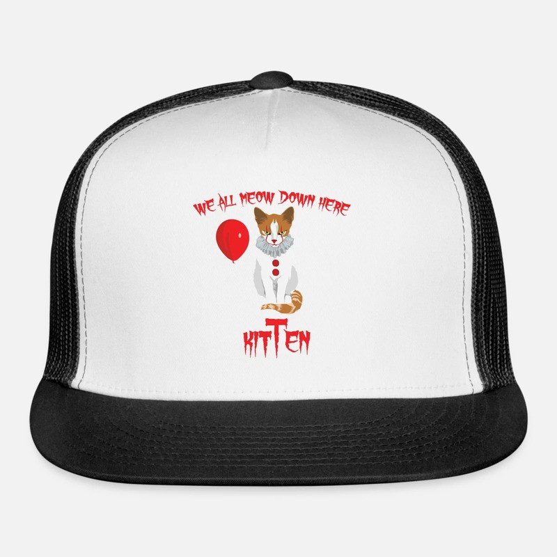 Pennywise Cat Hat We All Meow Down Here Parody