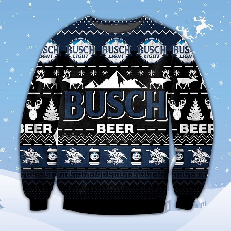Busch Light Ugly Christmas Sweater Beer