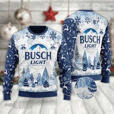 Busch Light Ugly Christmas Sweater Cool Gift For Christmas