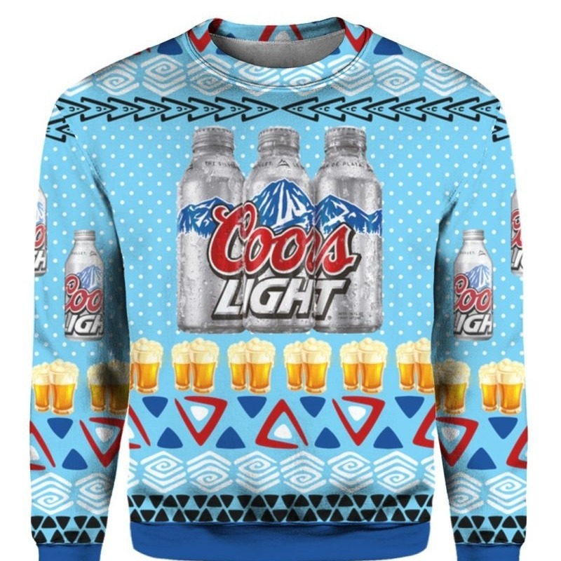Coors Light Ugly Christmas Sweater Beer
