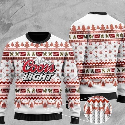 Coors Light Banquet Beer Ugly Christmas Sweater