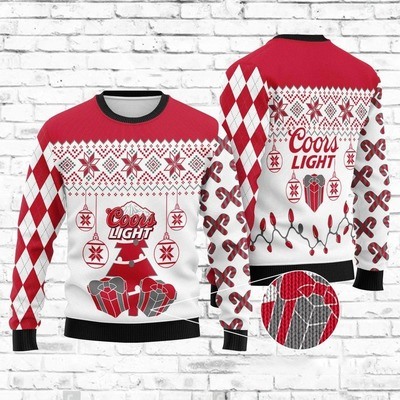 Coors Light Beer Ugly Christmas Sweater Surprise Christmas Gift