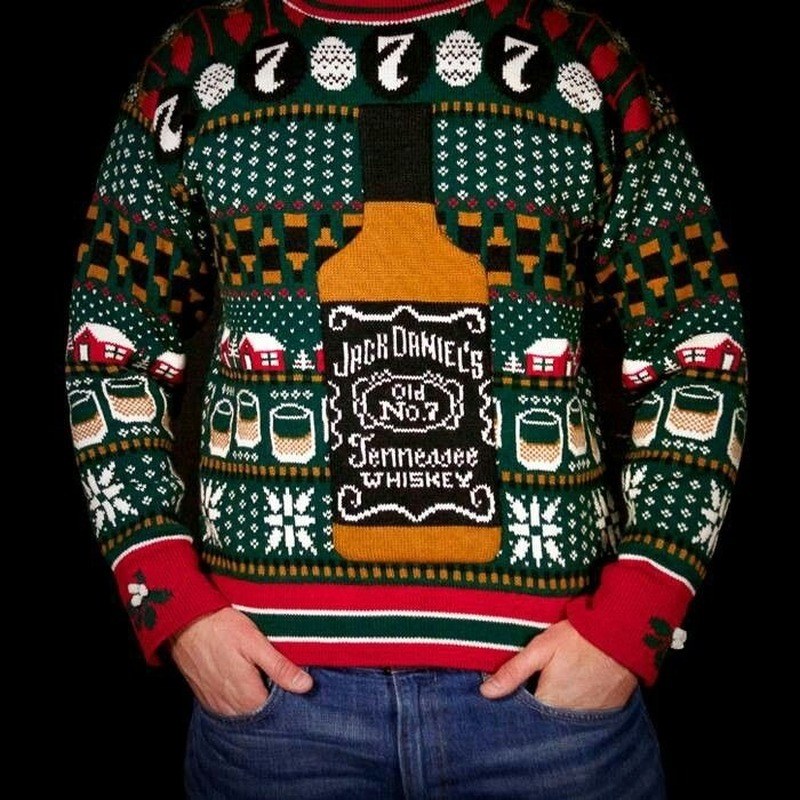 Jack Daniels Ugly Christmas Sweater Tennessee Whiskey