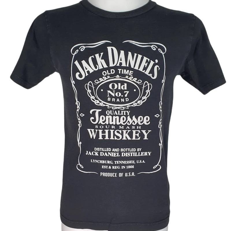 Vintage Jack Daniels Whiskey T-Shirt Old Time Quality Tennessee Sour Mash