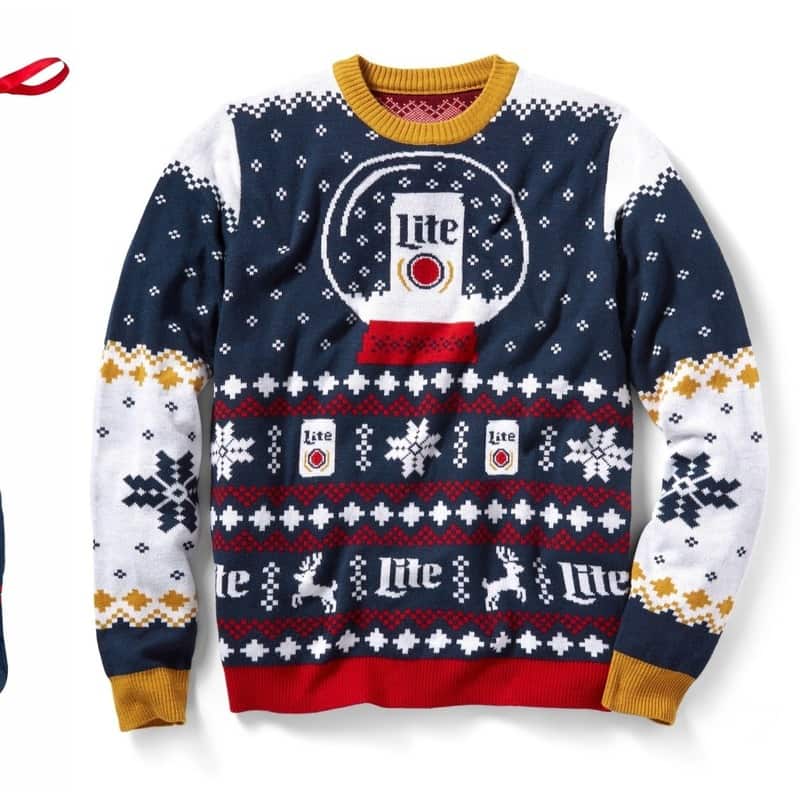 Miller High Life Christmas Sweater Gift For Beer Drinkers