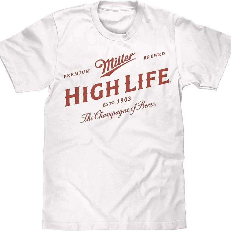 Miller High Life T-Shirt Premium Brewed The Champagne Of Beers