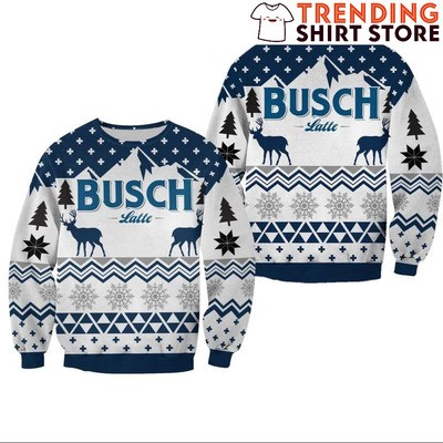 Busch Latte Christmas Sweater Best Gift For Beer Lovers