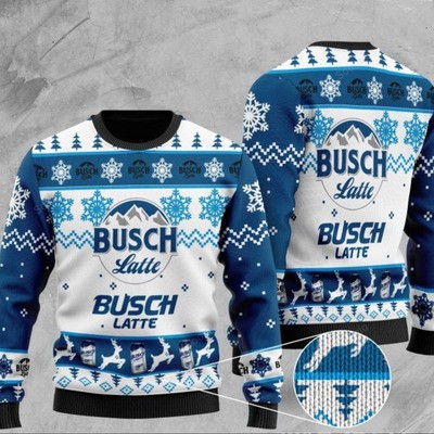 Busch Latte Christmas Sweater Amazing Gift For Beer Lovers