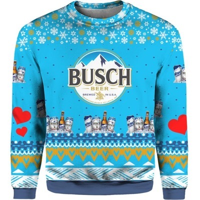 Beer Busch Ugly Christmas Sweater