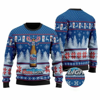 Coors Light Ugly Christmas Sweater Best Gift For Beer Lover