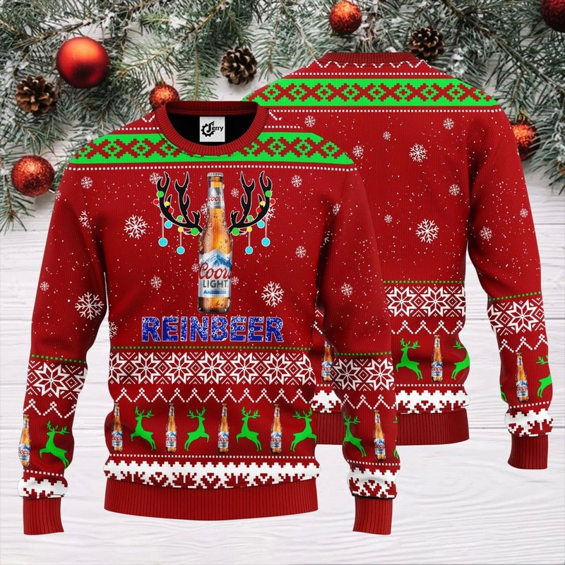 Reinbeer Coors Light Ugly Christmas Sweater