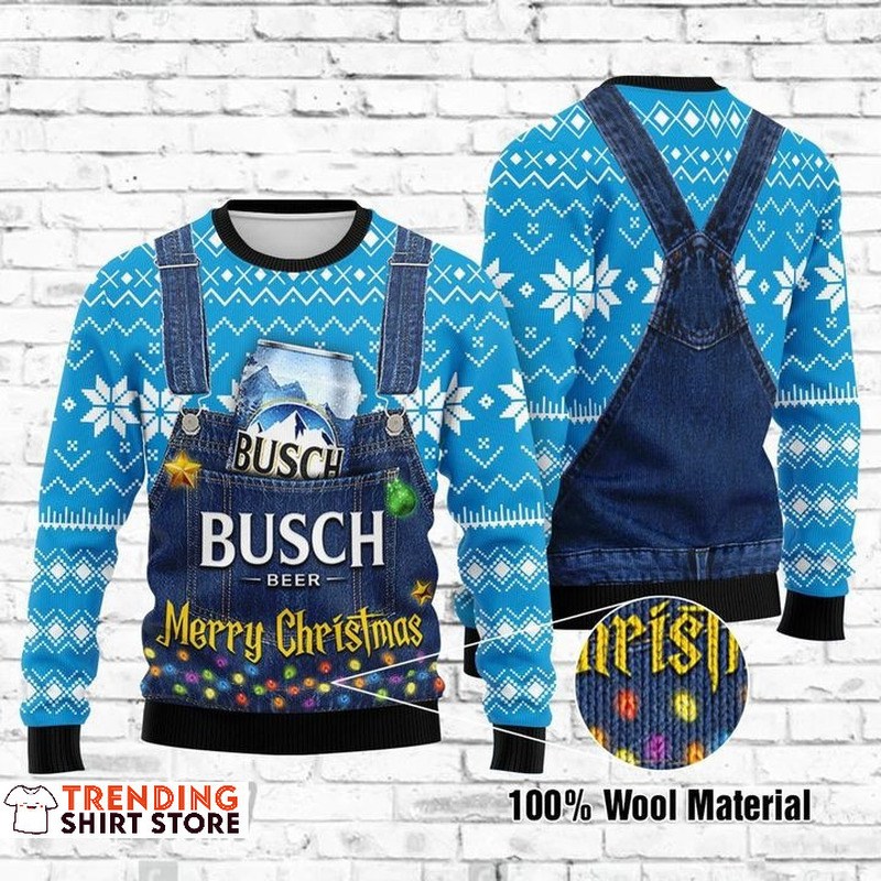 Merry Christmas Busch Beer Ugly Christmas Sweater