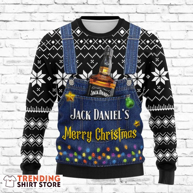 Jack Daniels Ugly Christmas Sweater Merry Christmas