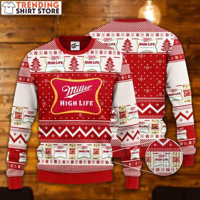 Xmas Miller High Life Christmas Sweater Beer Drinkers Gift