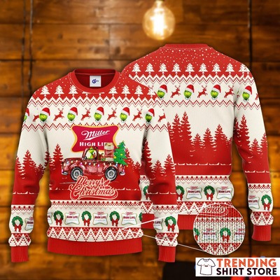 Grinch Miller High Life Christmas Sweater Merry Christmas