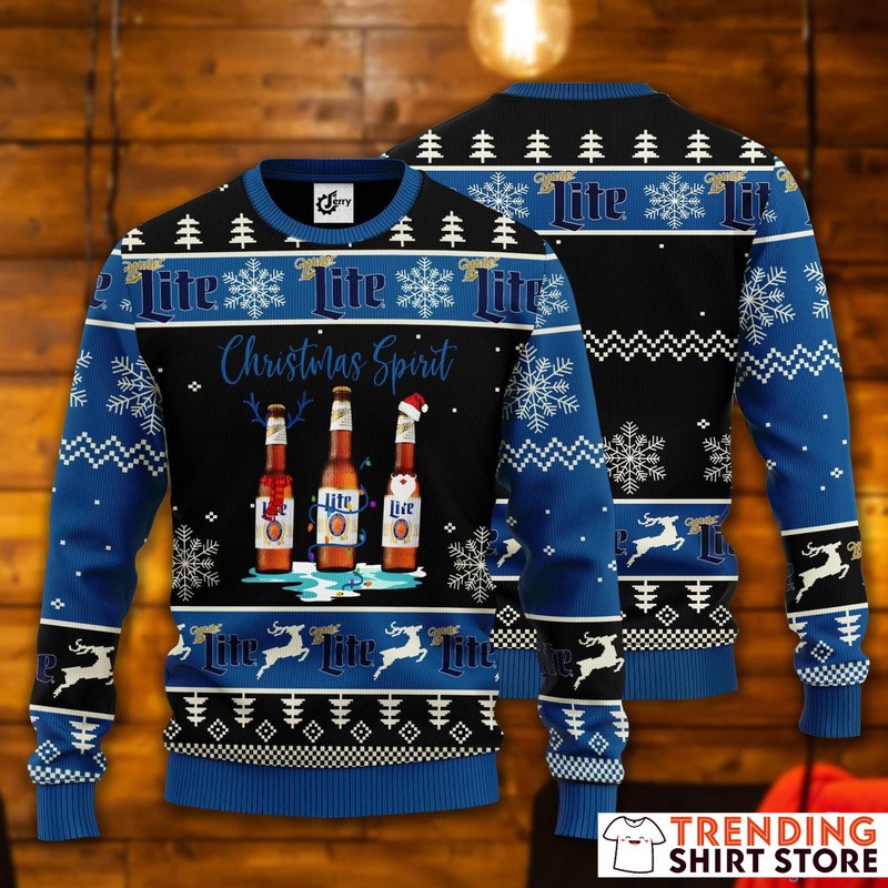 Christmas Spirit Miller Lite Ugly Sweater