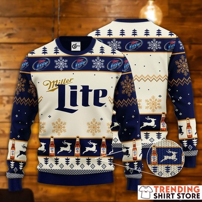 Miller Lite Ugly Sweater Best Gift For Beer Lover