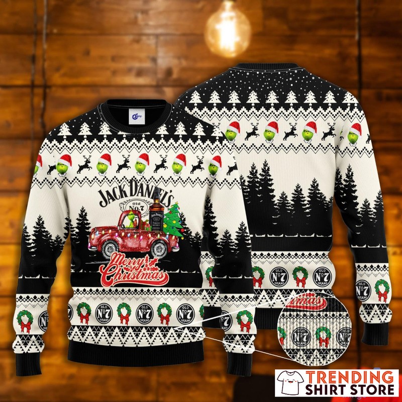 Grinch Merry Christmas Jack Daniels Ugly Christmas Sweater