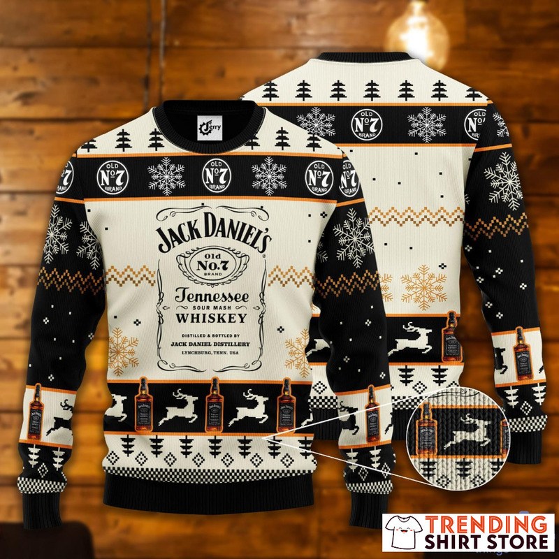 Jack Daniels Ugly Christmas Sweater Whiskey Lovers Gift