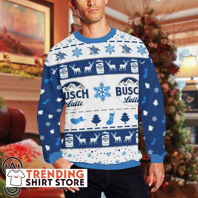 Busch Latte Beer Christmas Sweater