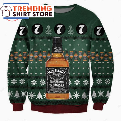 Jack Daniels Ugly Christmas Sweater Tennessee Whiskey Xmas Gift
