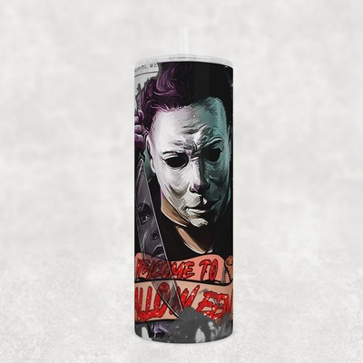 Michael Myers Skinny Tumbler Welcome To Halloween Scary Movie Gift