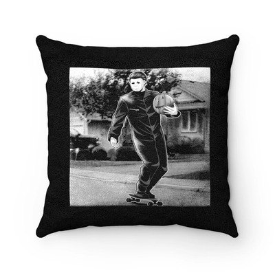 Halloween Skateboarding Michael Myers Pillow