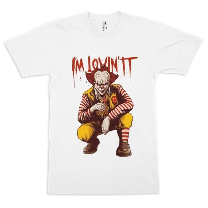 Pennywise Clown T-Shirt I'm Lovin IT Horror Movies Gift
