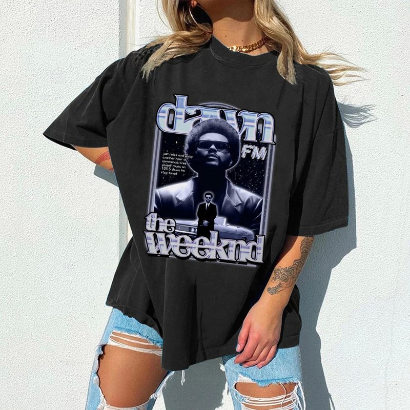 The Weeknd Vintage Black Suite Dawn FM T-Shirt