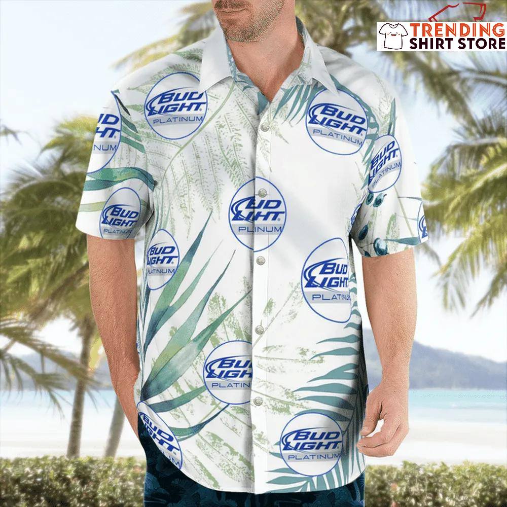 Platinum Bud Light Hawaiian Shirt Gifts For Beer Drinkers