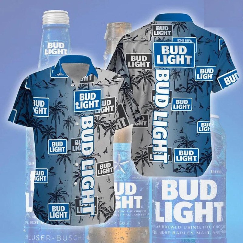 Bud Light Hawaiian Shirt Lager And Seltzer For The Night Beach