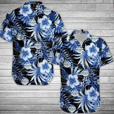 Bud Light Hawaiian Shirt Blue Hibiscus Gifts For Beer Lovers