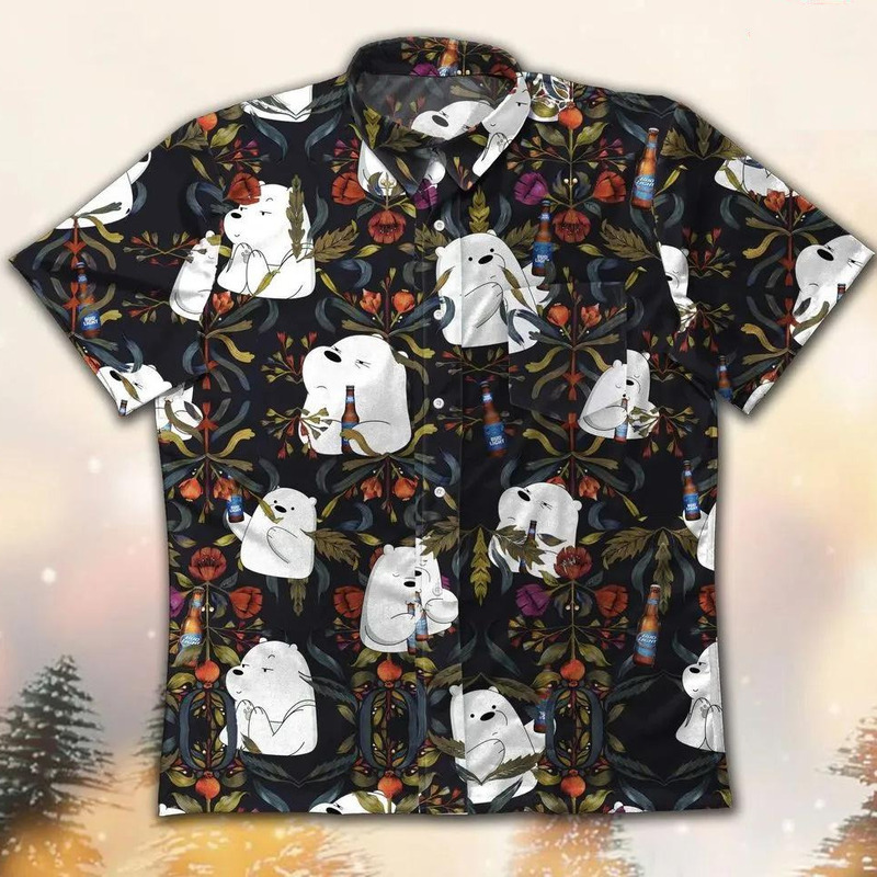 Cute Wee Bear Bud Light Beer Hawaiian Shirt Cute Wee Bear Bud Light Beer Hawaiian Shirt